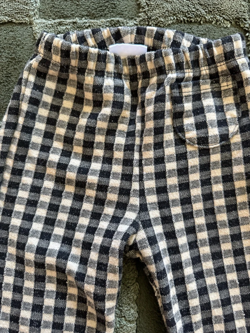 Zara Black and cream Gingham Baby Leggings